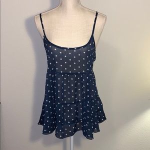 Abercrombie flowy blue tank top size small